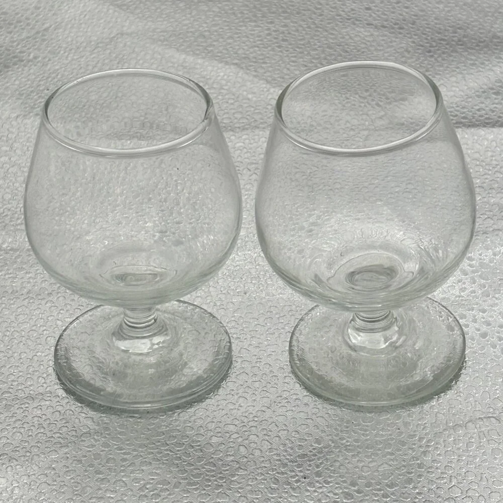 Mini Brandy Snifter‎ Glasses Set Of 2 Clear Cognac Barware 4